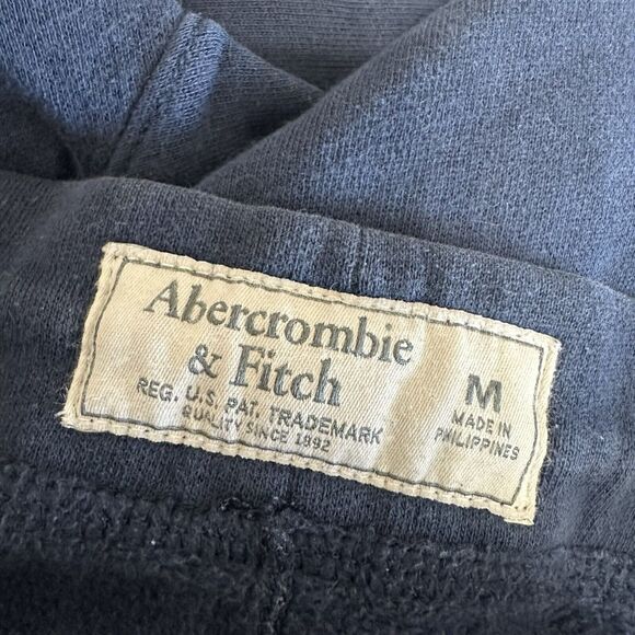 Vintage Y2K Abercrombie Fitch Sweatpants Women Small Navy Blue Logo Jogger - Picture 8 of 10